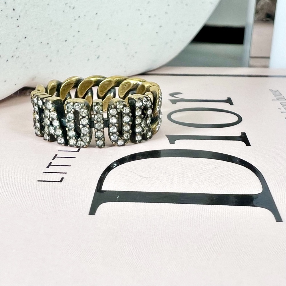 Dior J’Adior Gold and Crystal Ring - Picture 2 of 9